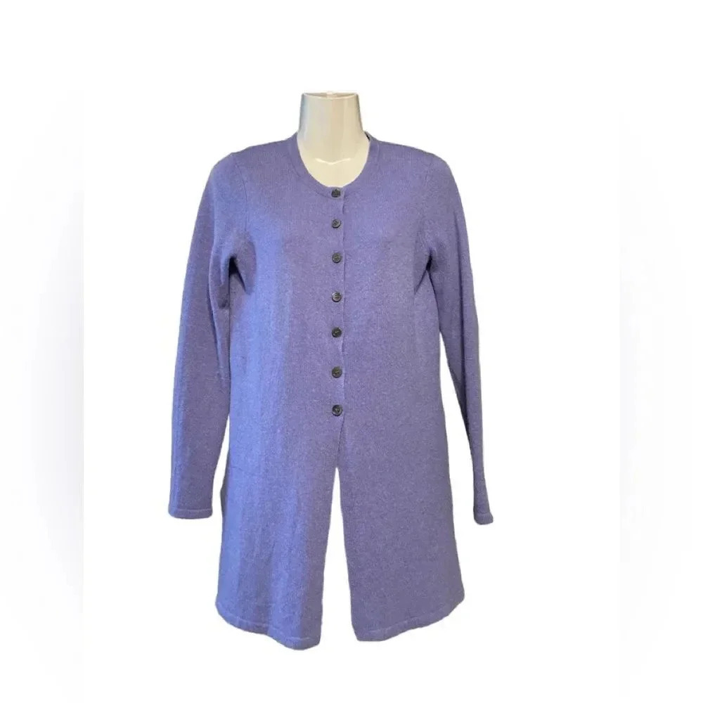 Cashmere by Charter Club Long Line Button Down Cardigan
